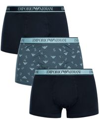 Emporio Armani - 3 Pack Trunks - Lyst