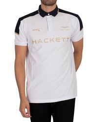 Hackett Mens Cotton Double Collar T-Shirt Navy