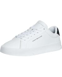Tommy Hilfiger - Court Leather Detail Essential Trainers - Lyst