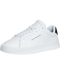 Tommy Hilfiger - Court Leather Detail Essential Trainers - Lyst