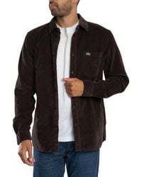 Lacoste - Regular Fit Corduroy Shirt - Lyst