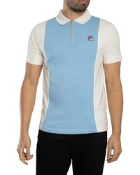 Fila - Pierro Cut & Sew Zip Polo Shirt - Lyst