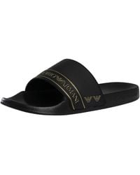 EA7 - Brand Stripe Sliders - Lyst