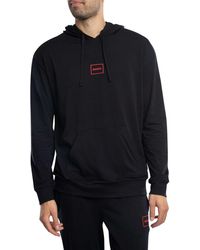 HUGO - Laze Lounge Pullover Hoodie - Lyst