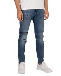 G-Star RAW 5620 3d Zip Knee Skinny Jeans - Blue