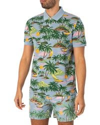 GANT - Hawaii Print Polo Shirt - Lyst