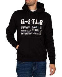 Mens Clothing Activewear gym and workout clothes Hoodies G-Star RAW Originals Hooded Sweatshirt in Blue for Men 