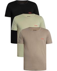 HUGO - 3 Pack Lounge Crew T-shirts - Lyst