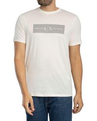 ARMANI EXCHANGE - Stripe Logo T-Shirt - Lyst