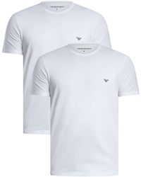 Emporio Armani - 2 Pack Lounge Crew Neck Icon T-Shirt - Lyst