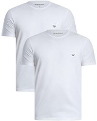 Emporio Armani - 2 Pack Lounge Crew Neck Icon T-shirt - Lyst