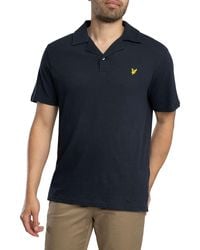 Lyle & Scott - Linen Revere Collar Polo Shirt - Lyst