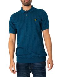 Lyle & Scott - Cable Knitted Polo Shirt - Lyst