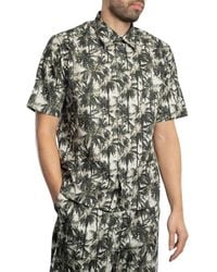 ARMANI EXCHANGE - Print Woven Short Sleeved Shirt - Lyst