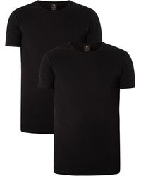 G-Star RAW - Mens Round Neck 2-pack T-shirt - Lyst