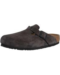 Birkenstock - Boston Suede Clogs - Lyst