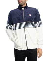 Fila - Merrick Stripe Velour Track Jacket - Lyst