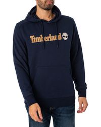 Timberland - Linear Logo Pullover Hoodie - Lyst