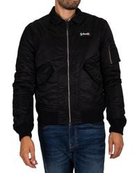 Schott Nyc - Removable Badge Bomber Jacket - Lyst