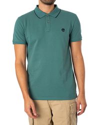 Timberland - Printed Neck Slim Polo Shirt - Lyst