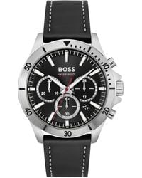 BOSS by HUGO BOSS - Troper Leather Watch - Lyst