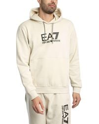 EA7 - Modern Logo Graphic Pullover Hoodie - Lyst