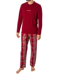 Calvin Klein Logo Pajama Gift Set - Red