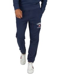 Tommy Hilfiger Washed Logo Joggers - Blue