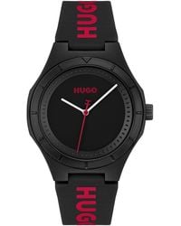 HUGO - #Lit Silicone Strap Watch - Lyst