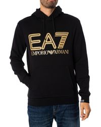 EA7 - Graphic Neon Pullover Hoodie - Lyst