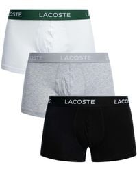Lacoste - 3 Pack Cotton Stretch Trunks - Lyst