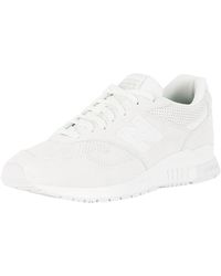 new balance 840 white and silver trainers