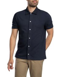 GANT - Textured Short Sleeved Shirt - Lyst