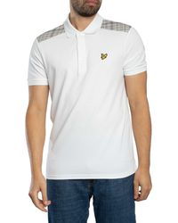 Lyle & Scott - Check Panelled Polo Shirt - Lyst