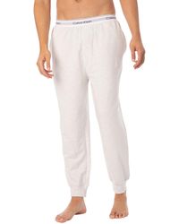 Calvin Klein Logo Pajama Bottoms - White