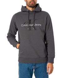 Calvin Klein - Seasonal Monologo Pullover Hoodie - Lyst