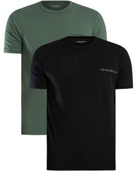 Emporio Armani - 2 Pack Lounge Crew Neck T-Shirt - Lyst