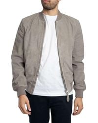 Schott Nyc - Suede Bomber Jacket - Lyst