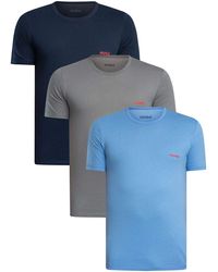 HUGO - 3 Pack Lounge Crew T-shirts - Lyst