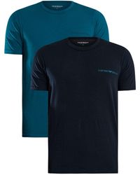 Emporio Armani - 2 Pack Lounge Crew Neck T-Shirt - Lyst