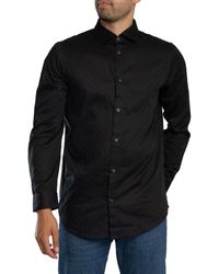 ARMANI EXCHANGE - Regular Brand Pattern Shirt - Lyst