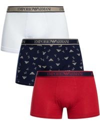 Emporio Armani - 3 Pack Trunks - Lyst
