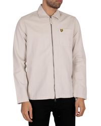 lyle and scott twill overshirt