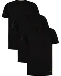 Lyle & Scott - 3 Pack Basic Lounge V Neck T-shirt - Lyst