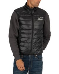 Mens Clothing Jackets Waistcoats and gilets EA7 Synthetic Gilet Black 273287 for Men Save 22% 