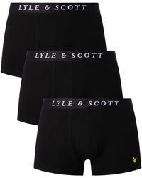 Lyle & Scott - 3 Pack Brown Pique Trunks - Lyst