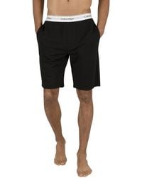 Calvin Klein Logo Waistband Sweat Shorts - Black