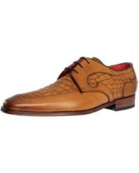 Jeffery West - Croco Leather Derby Shoes - Lyst
