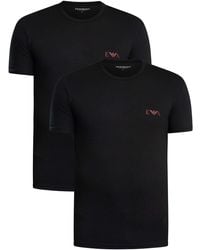 Emporio Armani - 2 Pack Lounge Crew Neck T-shirt - Lyst