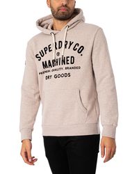 Superdry - Workwear Flock Graphic Pullover Hoodie - Lyst